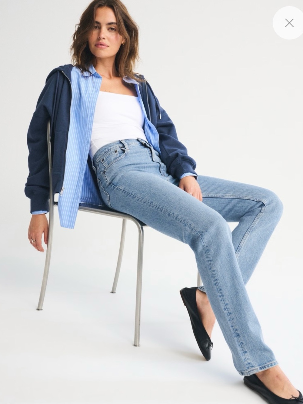 Abercrombie & Fitch Ultra High Rise 90s Straight Leg Jeans